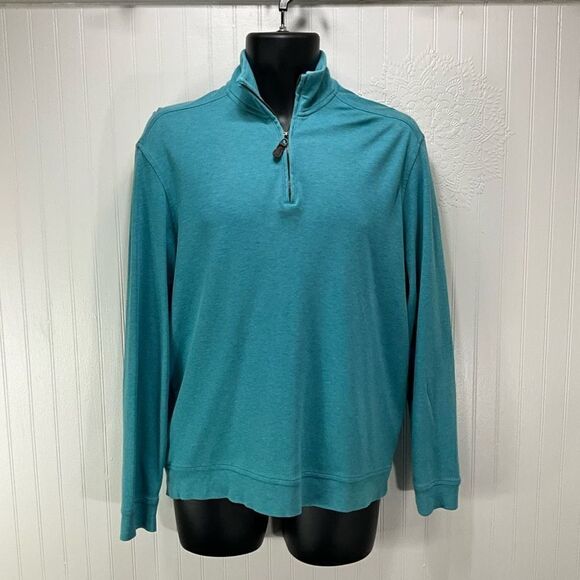 JOHNSON & MURPHY 1/4 Zip Long Sleeve Pullover - Picture 1 of 5